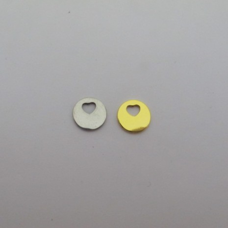 10 pcs pendentif & Breloques 13mm acier inox