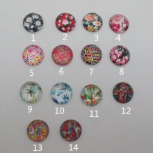 25 Cabochon Plat En Verre 20mm