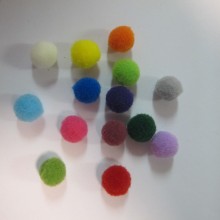 150 Mixed textile pompons 10mm