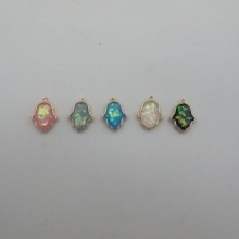 10 pcs Fatma Hand Pendant 17X13mm