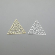 10 pcs Pendant triangle 39x34.5mm