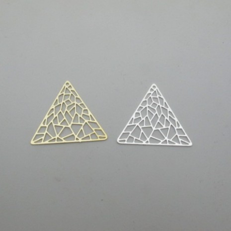 10 pcs pendentif triangle 39x34.5mm