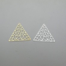 10 pcs Pendant triangle 39x34.5mm