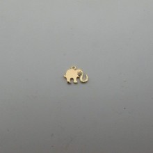 10 pcs Gold plated Elephant Charm 10x8mm