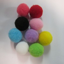 30 Mixed textile pompons 20mm