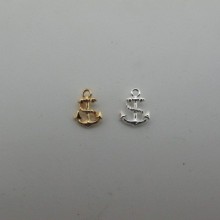 10 pcs Gold plated Anchor pendant 11x8mm