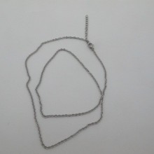 10 pcs Necklaces forçat 53cm stainless steel
