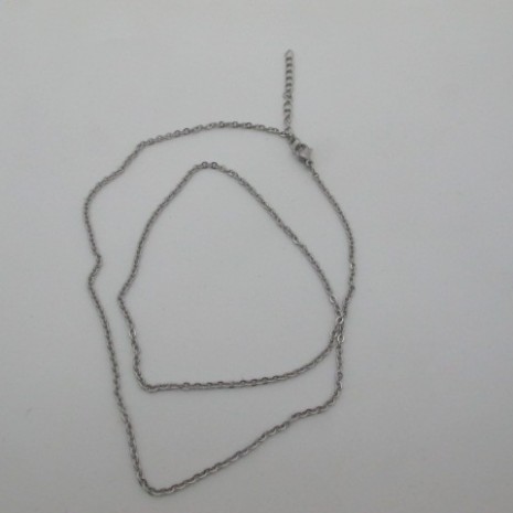 10 pcs colliers chainettes forçat 53cm en acier inox
