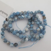 Banded agate round- String of 40cm