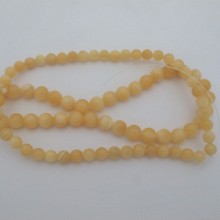 Yellow jade ronde- Fil de 40cm