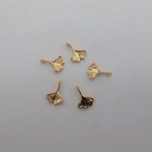 10 Gold plated Pendants 14x12mm