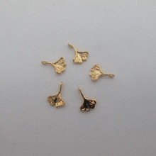 10 Pendentifs 12x9mm Doré à l'or fin