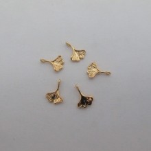 10 Gold plated Pendants 14x12mm