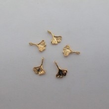 10 Pendentifs 12x9mm Doré à l'or fin