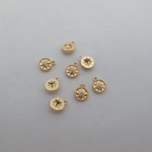 10 Pendants 8x6mm Gold plated