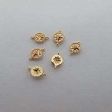 10 Intercalaires 10x6mm Doré à l'or fin