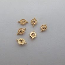 10 Spacers 10x6mm Gold plated