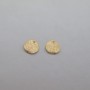 20 Sequins arrondi pailletés 12mm Doré à l'or fin