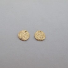 20 pcs Sequins arrondi pailletés 12mm Doré à l'or fin