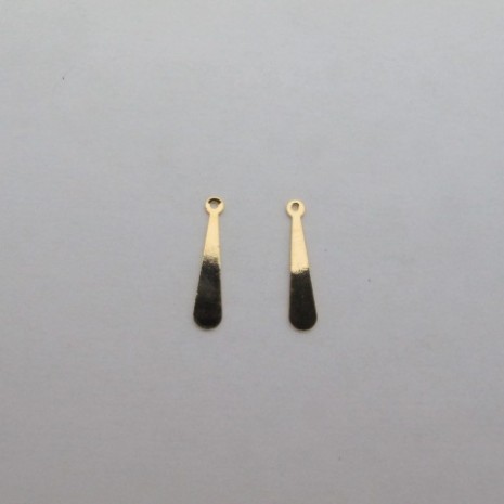 20 Sequins goutte 20x5mm Doré à l'or fin