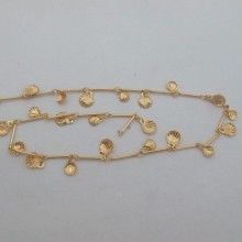 1 mts Shell Fancy Chain 9mm Gold plated