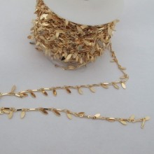 1m Fancy chain shuttle 7mm Gold plated