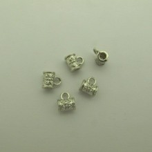 100 pcs Pendant Clips 8x9mm for cord 3 mm