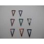 20 pcs Pendentif triangle en acétate 34x20mm