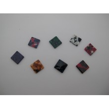 20 pcs Square acetate pendant 15mm