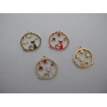 10 pcs pendentif 24x23mm