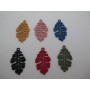 20 pcs pendentif feuilles en métal coloré Teinté 33x20mm