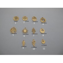 Pendentif en acier inoxydable 10 pcs