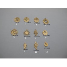 Pendentif en acier inoxydable 10 pcs