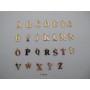 10 pcs pendentif lettre acier inoxydable