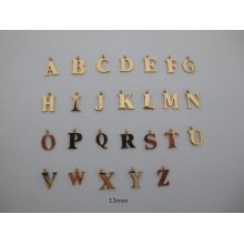 10 pcs pendentif lettre acier inoxydable