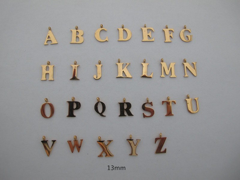 Lot de 30 breloques en forme de lettre A en acier inoxydable argenté 11 x 10 mm 