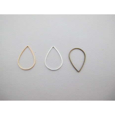 100 pcs intercalaires gouttes25x17mm laiton burt