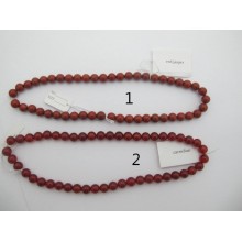 carnelian et red jasper ronde- Fil de 40 Centimetres