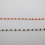 1 MÈTRES DE CHAÎNE EN LAITON PERLE FACETTÉE 3MM