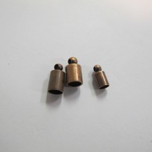 100 Copper plated glue tips for 3mm4mm cord