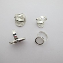 Metal ring holders for oval cabochons 13x18mm/18x25mm - 20 pcs