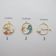 10 pcs pendentif en métal