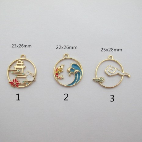 10 pcs pendentif en métal