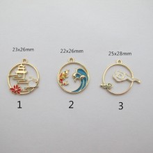 Metal pendant 10 pcs