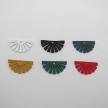 Colored Metal Pendant 24x13mm - 30 pcs