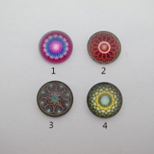 Cabochon Plat En Verre 20mm - 25 pcs