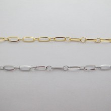 10m Chaîne maille rectangle acier inoxydable 9x4mm