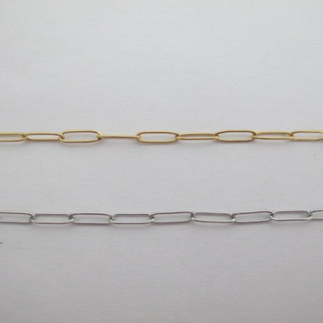 10M CHAÎNES DE MAILLE TROMBONE RECTANGLE 12X4X0.8MM ACIER INOXYDABLE