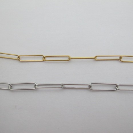 10M CHAÎNES DE MAILLE TROMBONE RECTANGLE 12X5X1.2MM ACIER INOXYDABLE