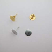 Ear studs to glue stainless steel plates 10 mm